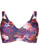 Soutien-gorge de bikini imprimé avec armature, Purple Flower, Packshot image number 0