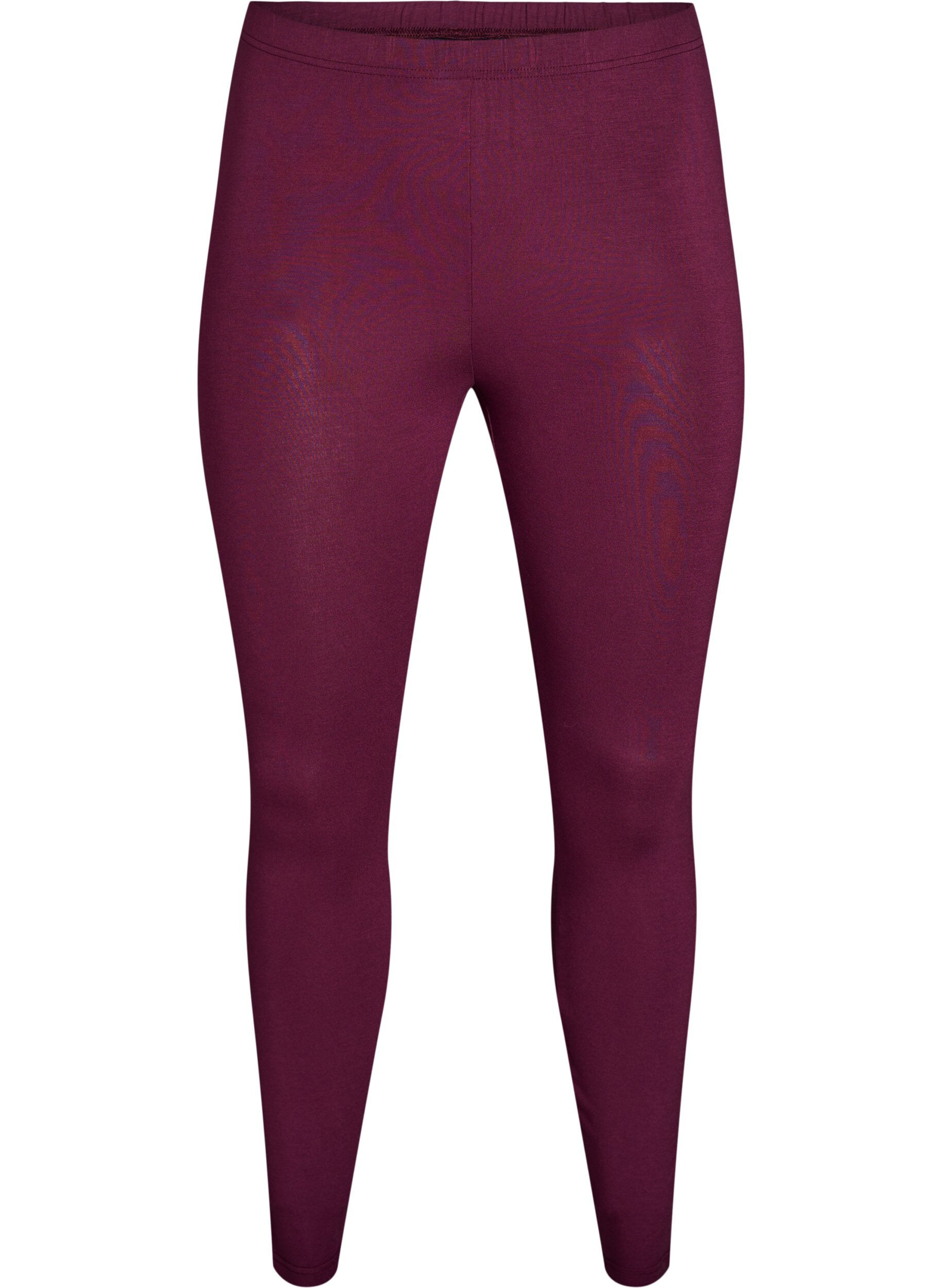 ZizziLeggings basiques en viscose, Bordeaux, Packshot image number 0