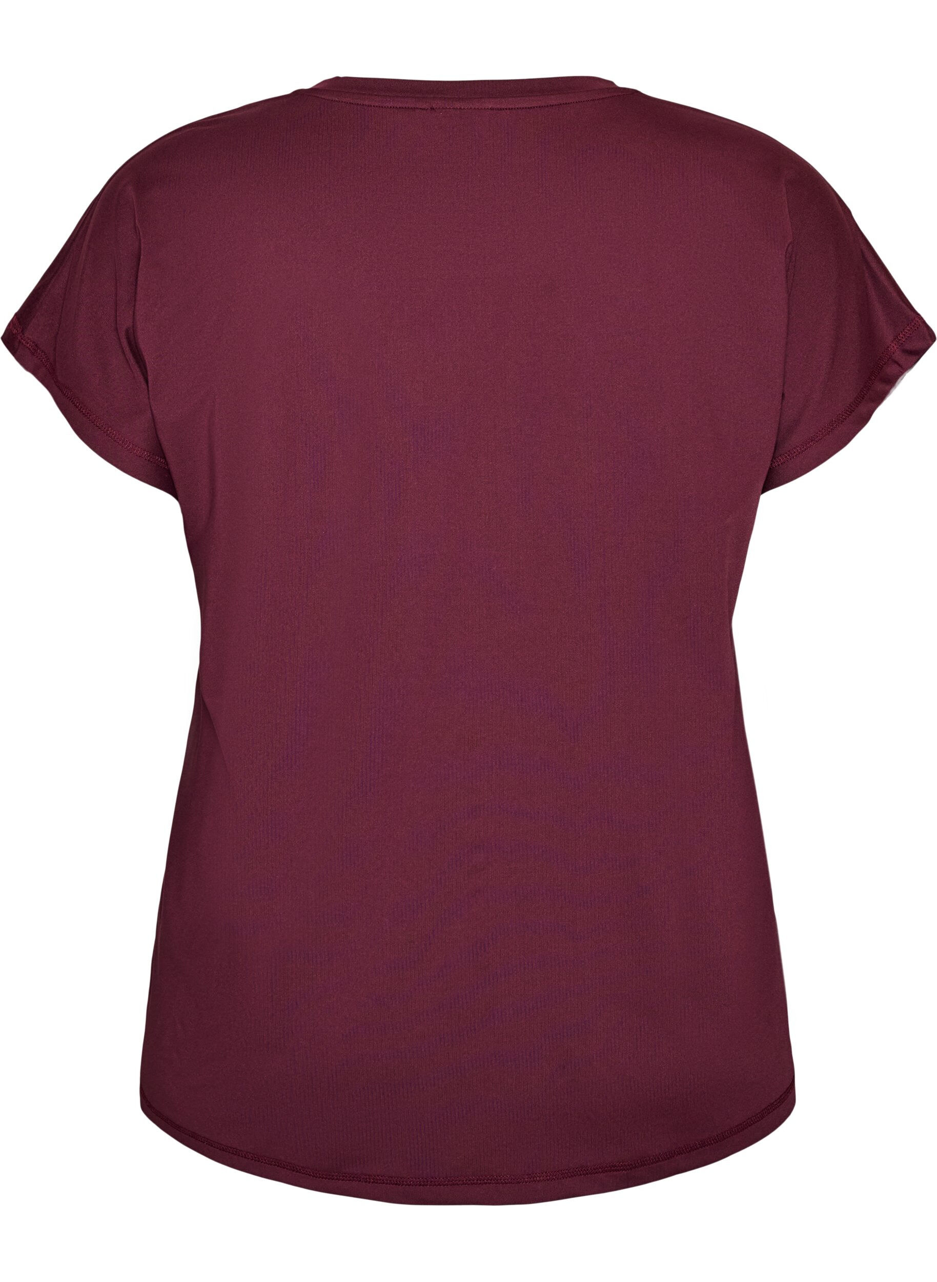 ZizziT-shirt de sport couleur unie, Bordeaux, Packshot image number 1