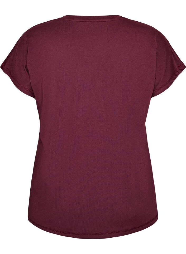 T-shirt de sport couleur unie, Bordeaux, Packshot image number 1