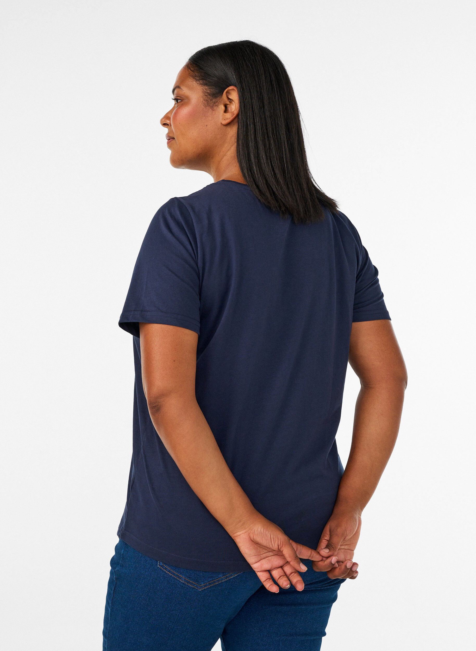 ZizziT-shirt avec motif, Bleu, Model image number 2