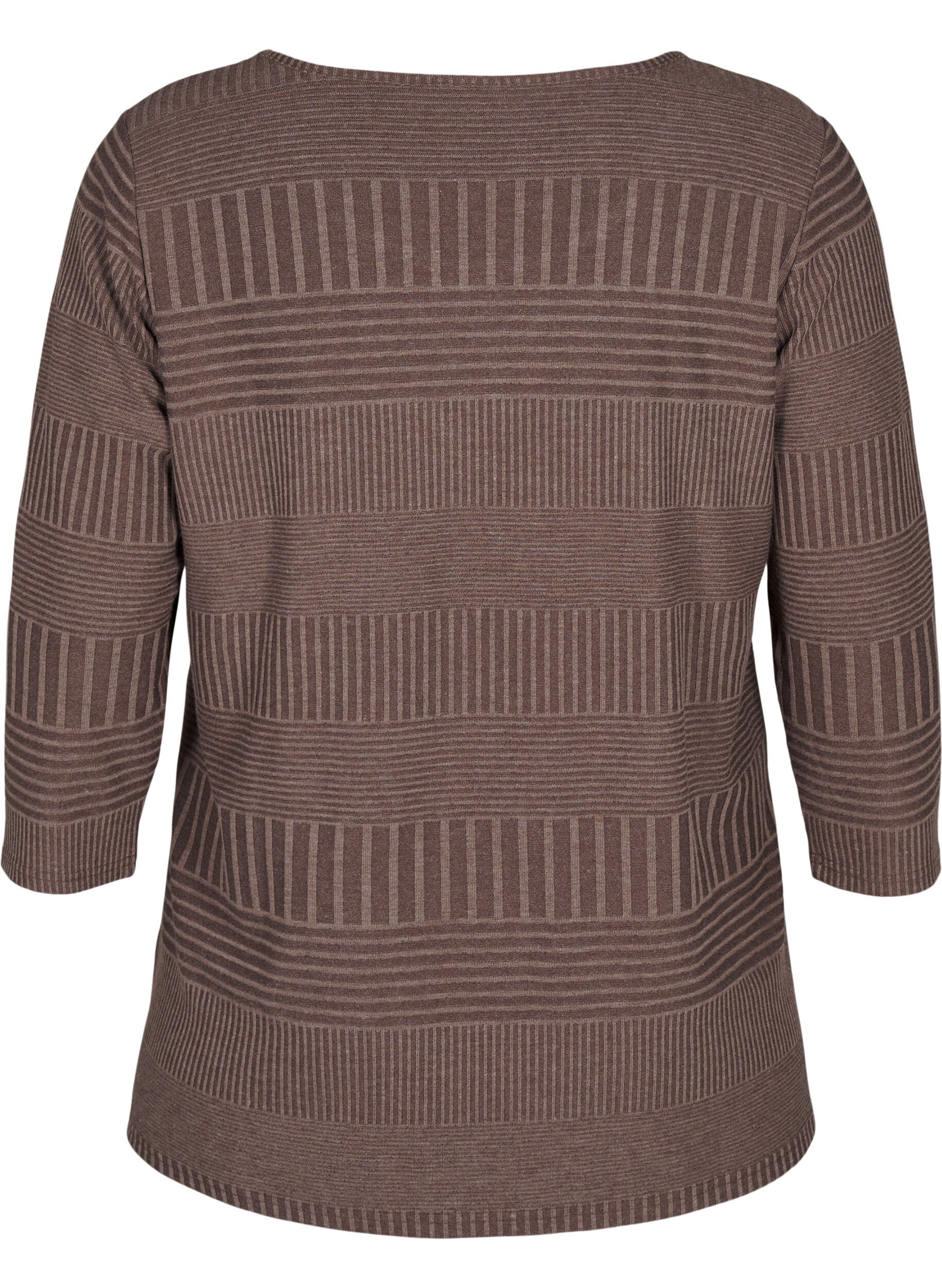 Zizzi Blouse avec manches 3/4 et motif ray&eacute;, Ch. Martini Mel., Packshot image number 1