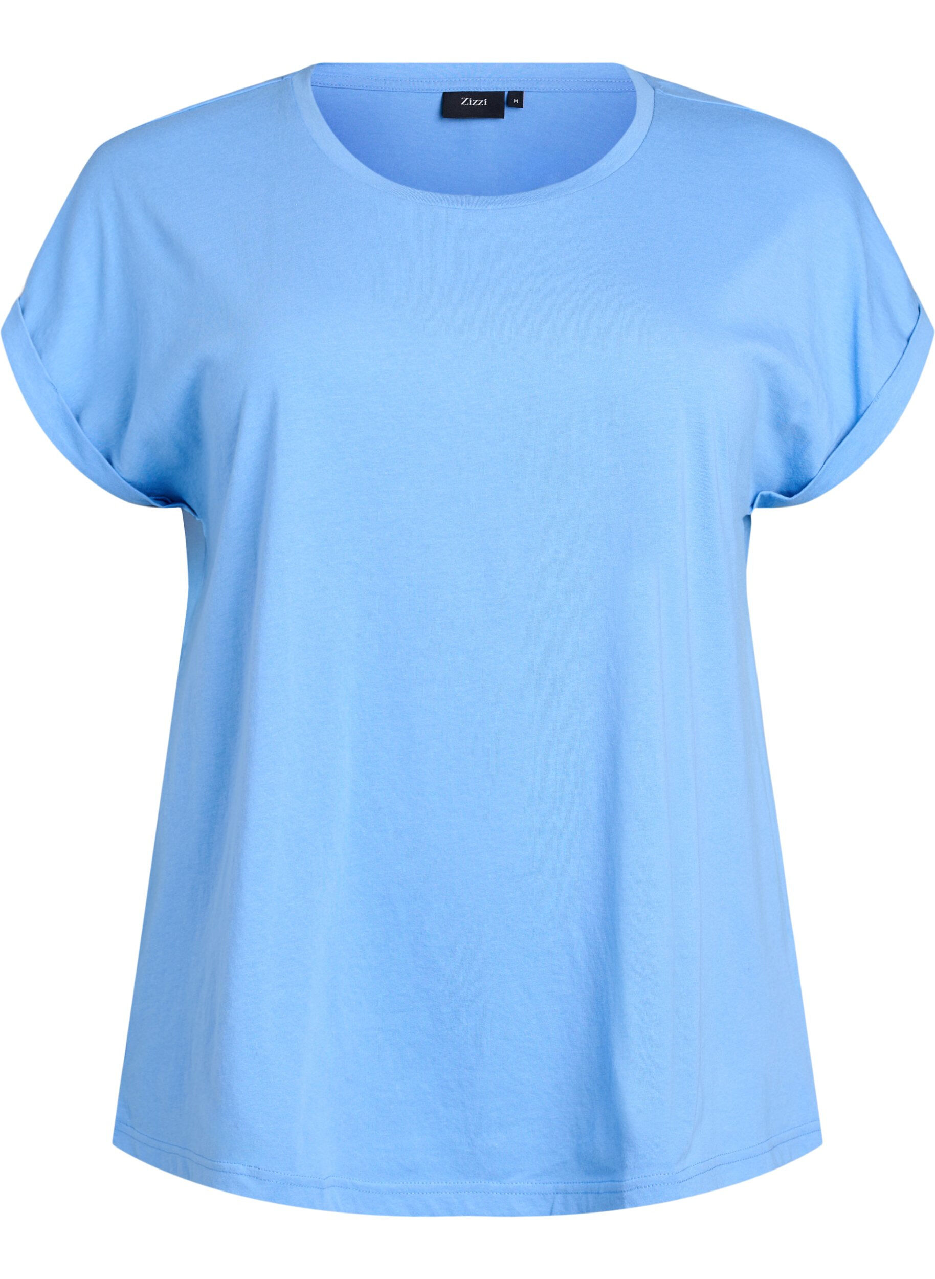 T-shirt &agrave; manches courtes en coton m&eacute;lang&eacute;