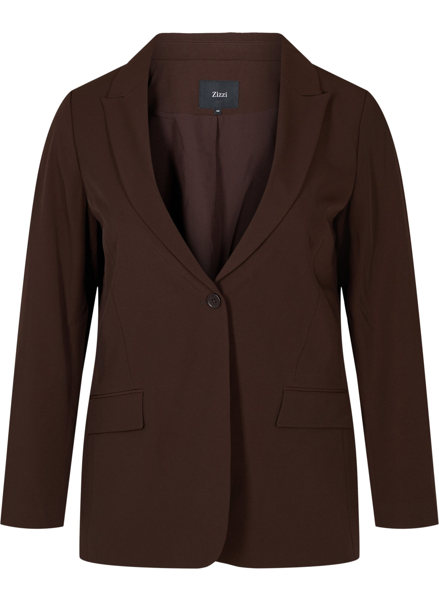 Zizzi Blazer classique avec poches, Java, Packshot image number 0