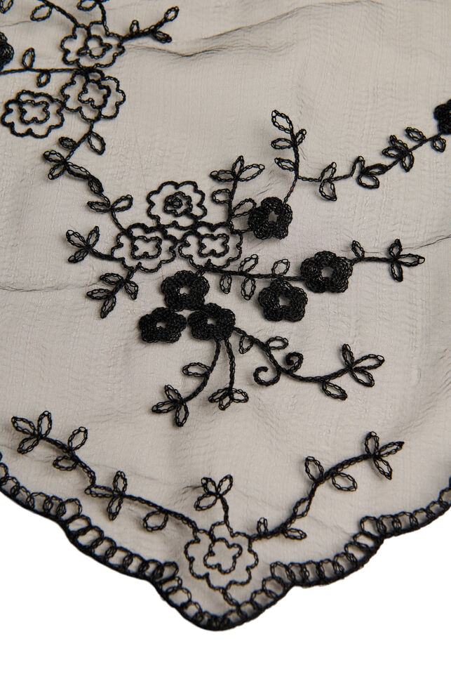 &Eacute;charpe triangulaire en dentelle, Noir, Packshot