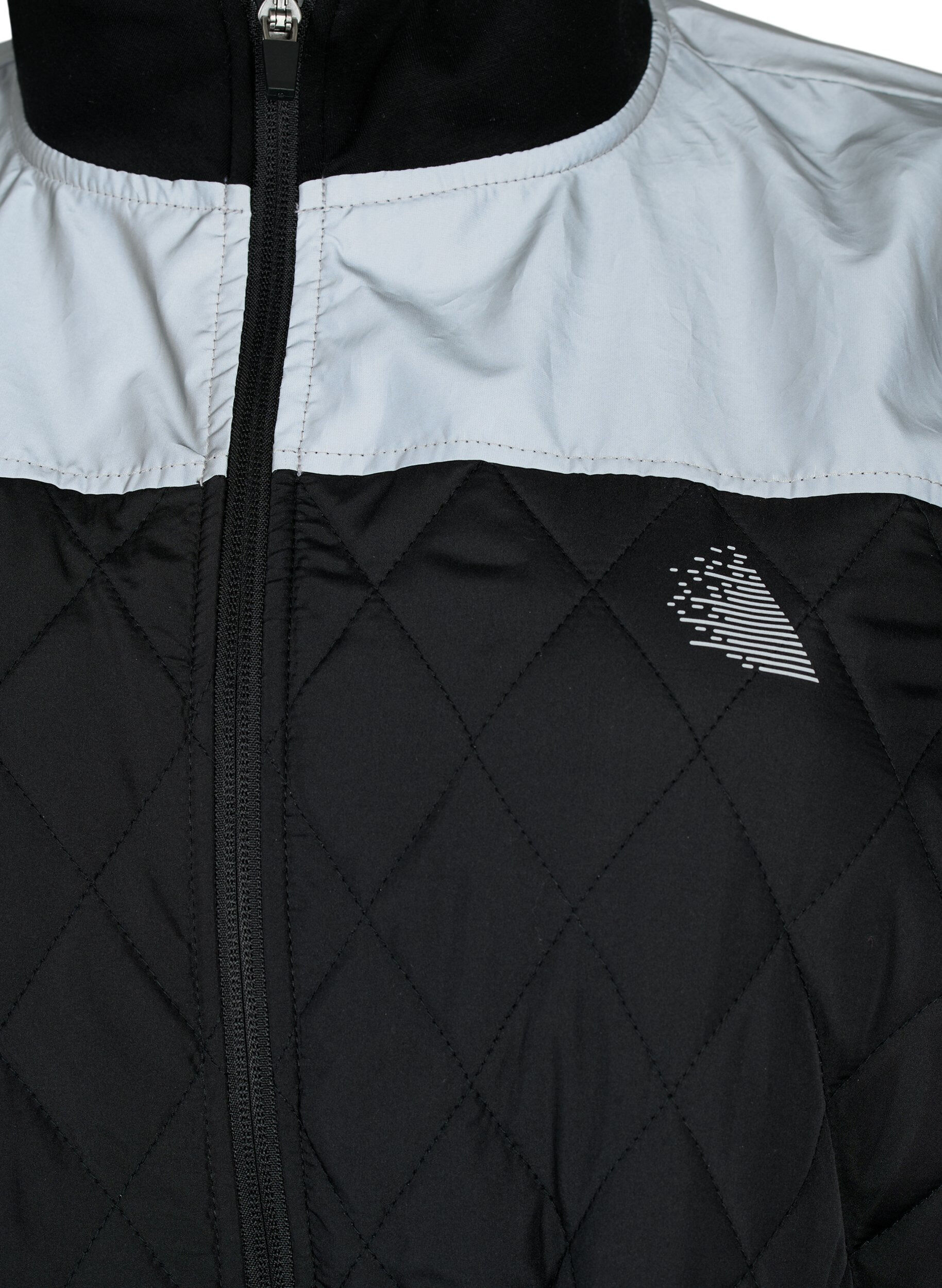 Zizzi Veste de sport r&eacute;fl&eacute;chissante avec taille r&eacute;glable, Black w. Reflex, Packshot image number 2