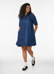 Robe en jean en lyocell avec boutons et manches courtes, Bleu, Model image number 0