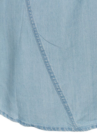 Tunique manches courtes Lyocell, LIGHT BLUE WASH, Packshot image number 2