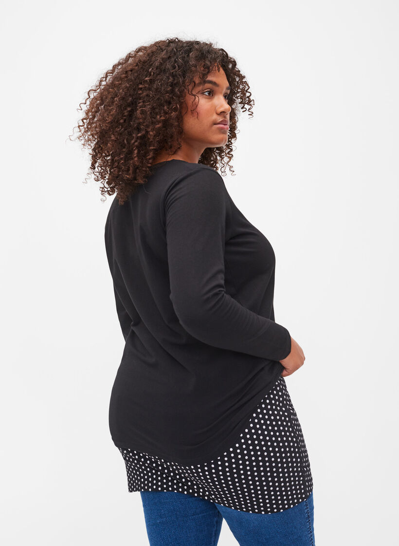 Extension de tops 2-pack, Black/Black Dot, Model image number 1