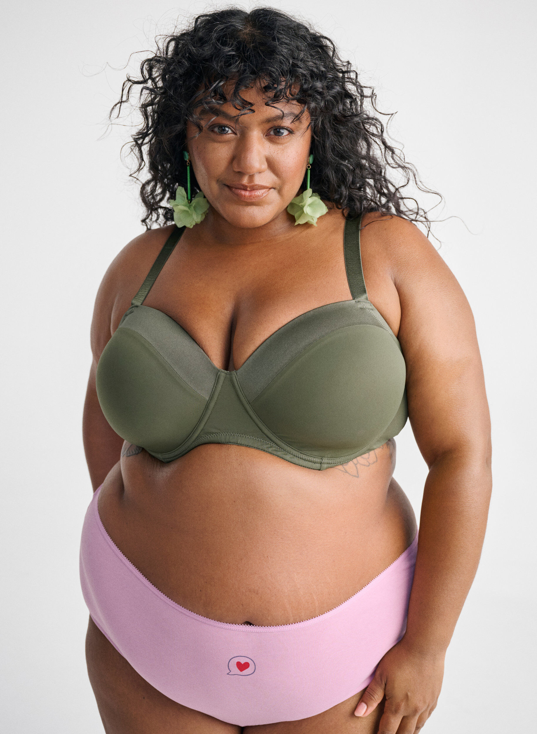 Zizzi 7-pack culottes hipster taille classique, Violet, Image image number 0