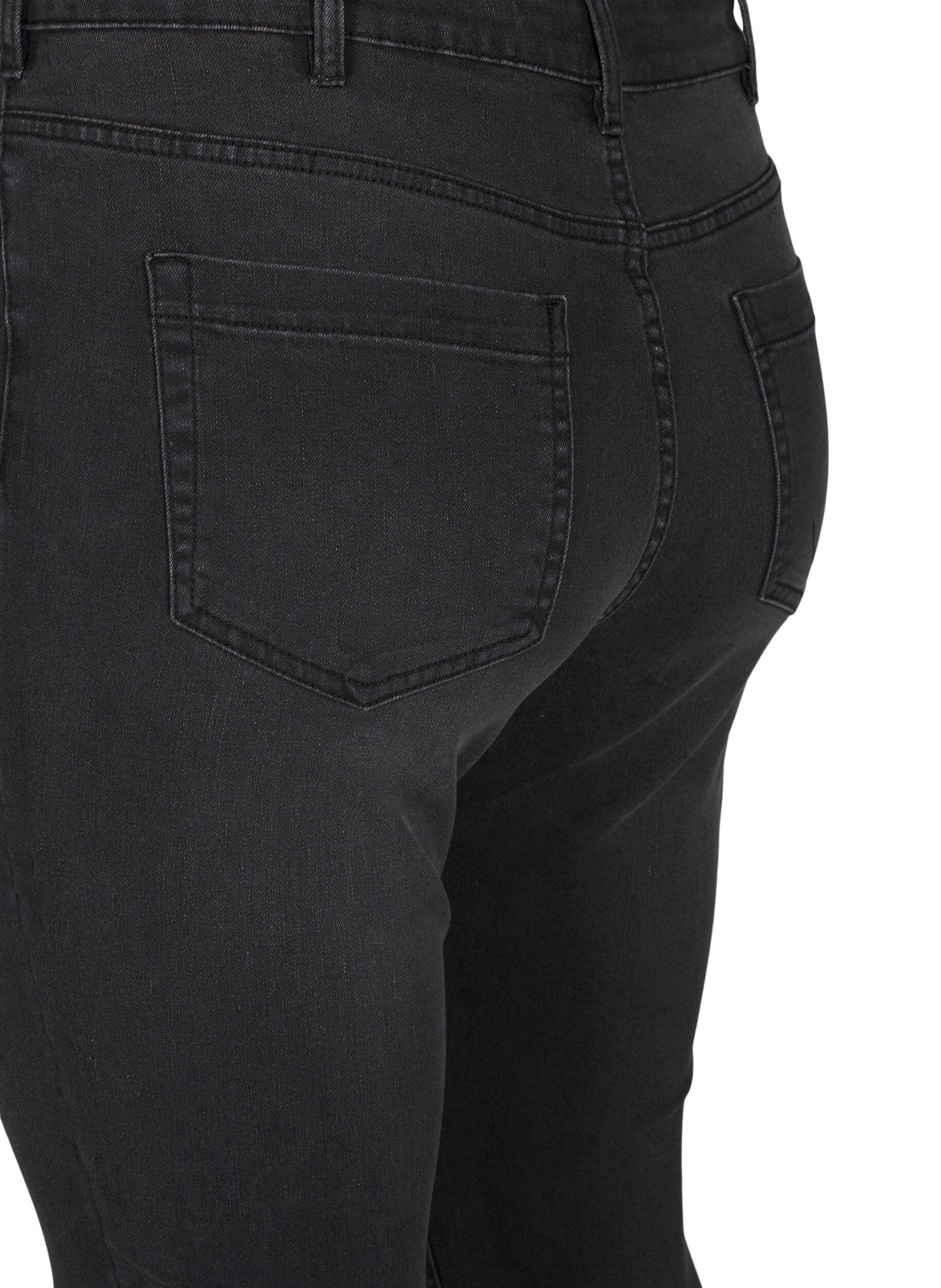 Zizzi Jean Amy taille haute et coupe super slim, Gris anthracite, Packshot image number 3