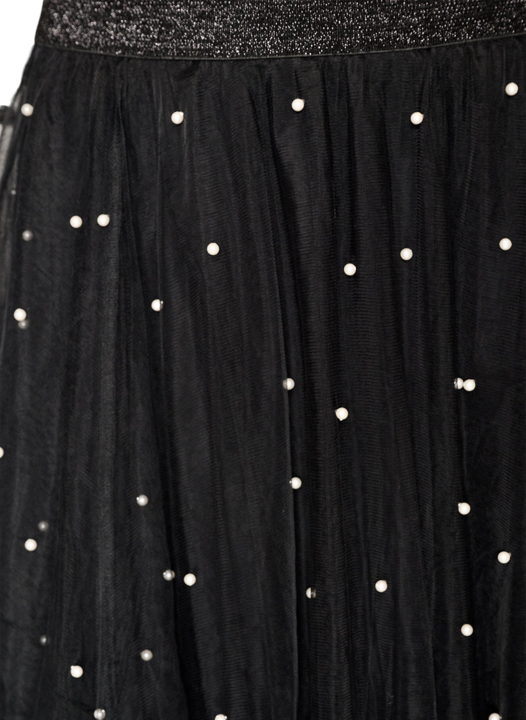 ZizziJupe midi en tulle avec perles, Noir, Packshot image number 2