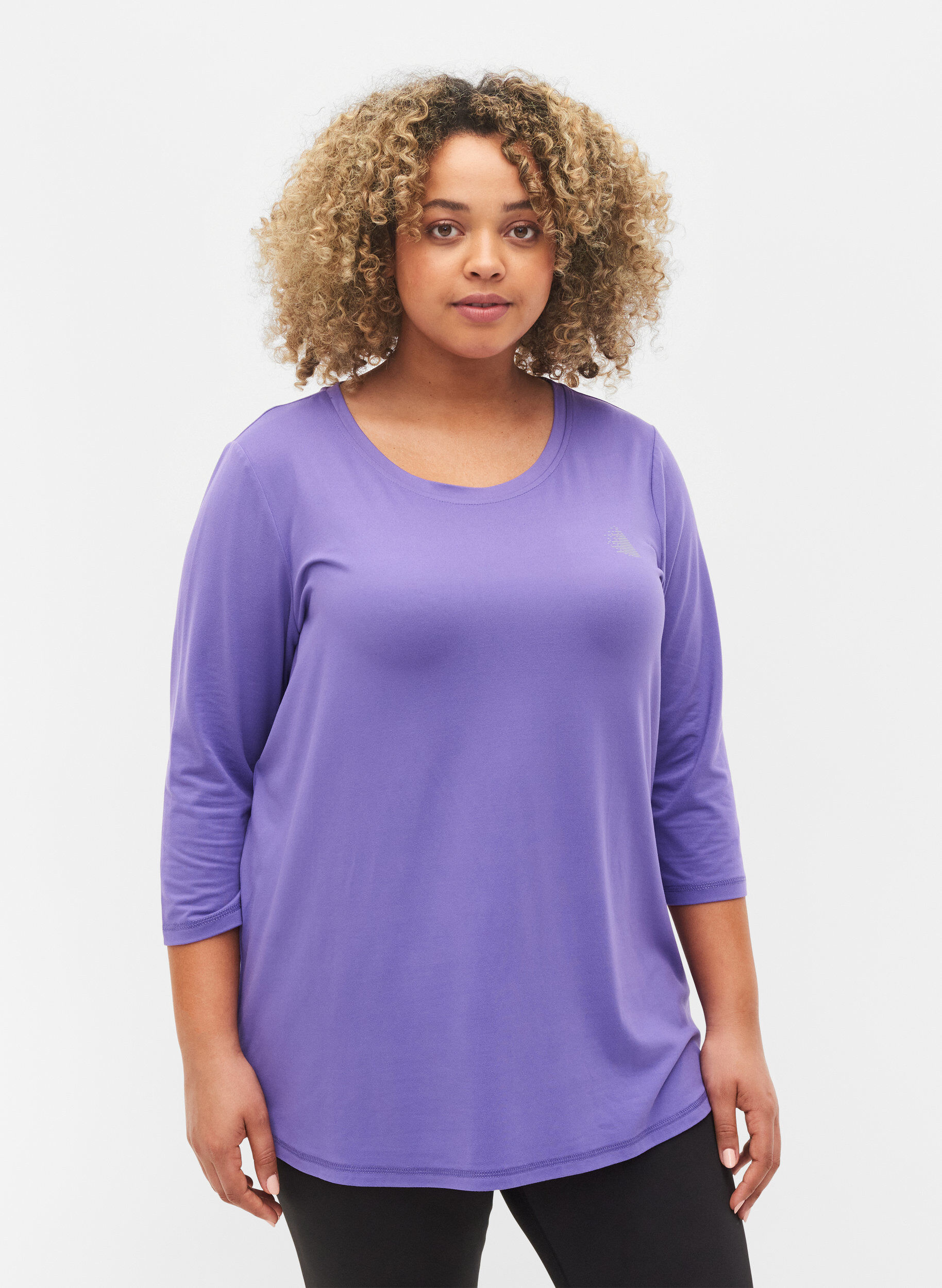ZizziBlouse d'entra&icirc;nement &agrave; manches 3/4, Violet, Model image number 0
