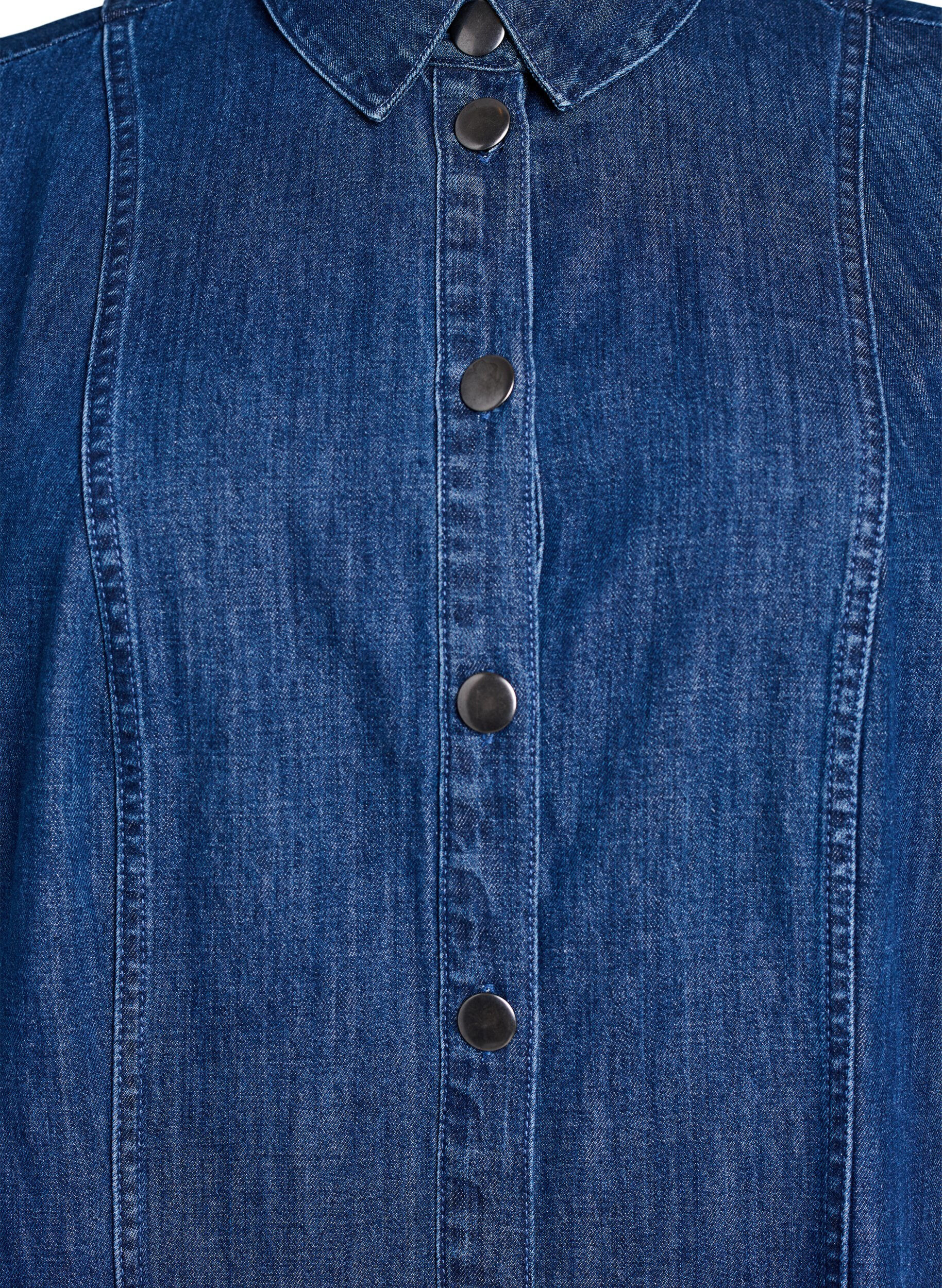 ZizziRobe-chemise en denim mi-longue, Bleu, Packshot image number 2