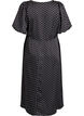 Robe midi &agrave; pois avec encolure carr&eacute;e, Noir, Packshot image number 1