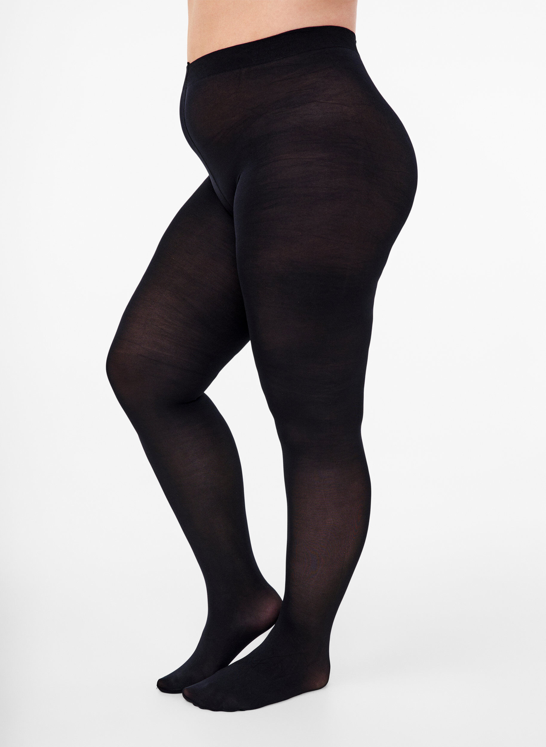 Zizzi Lot de 2 collants en 100 deniers, Noir, Model image number 0