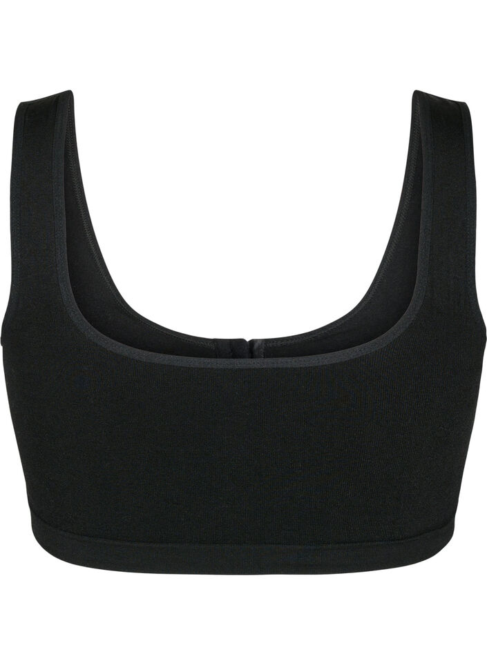 Soutien-gorge sans coutures avec fermeture à l'avant, Black, Packshot image number 1