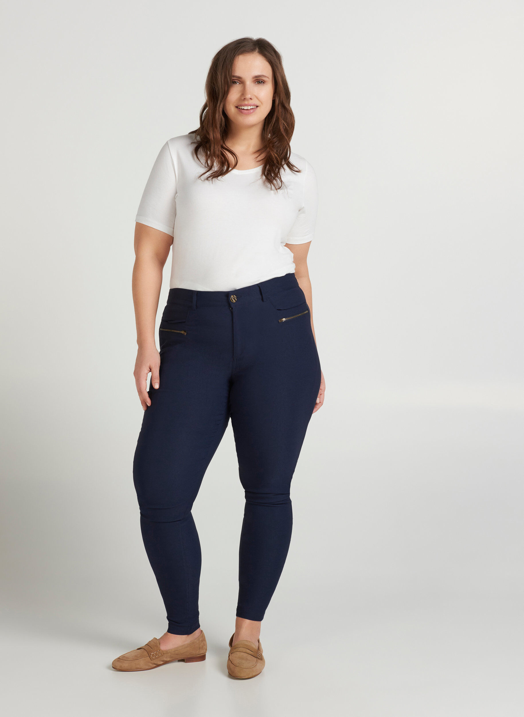 Zizzi Pantalon, Night Sky, Model image number 0