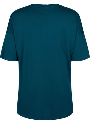 T-shirt en coton imprimé, Deep Teal/Sea Pink, Packshot image number 1