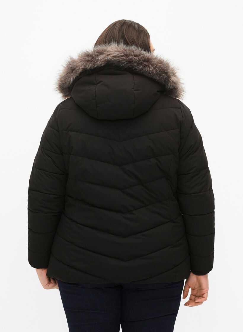 Veste courte &agrave; capuche, Noir, Model image number 2