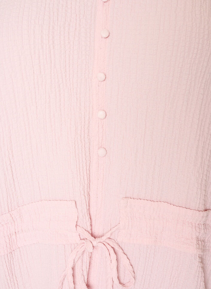Blouse avec texture et lien &agrave; la taille, Rose, Packshot image number 2