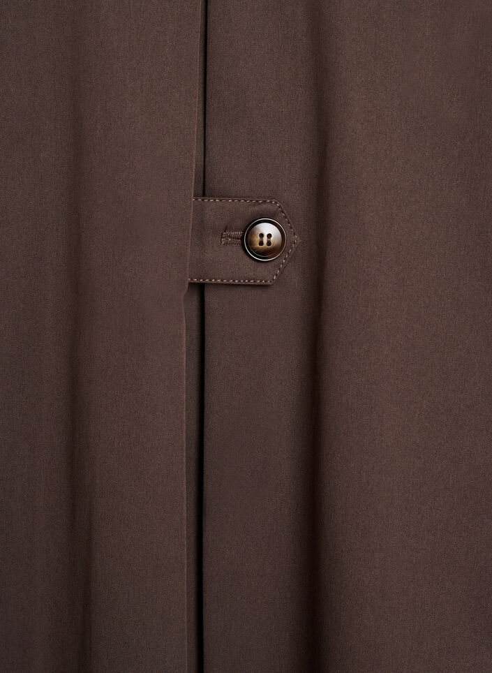 Trench court avec col et manches raglan, Marron, Packshot image number 4