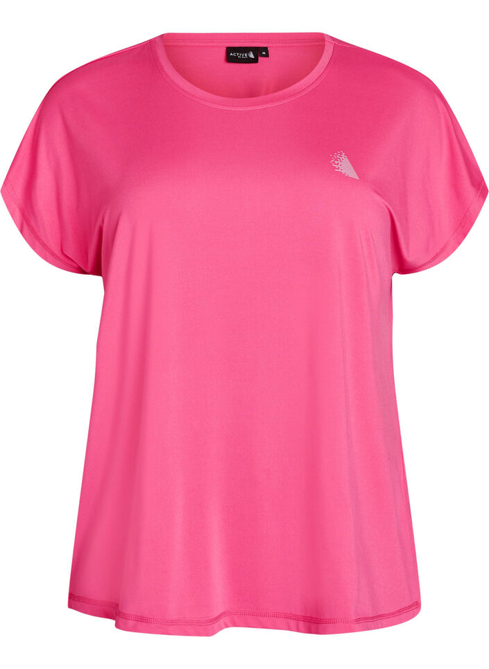 T-shirt de sport couleur unie, Rose, Packshot image number 0