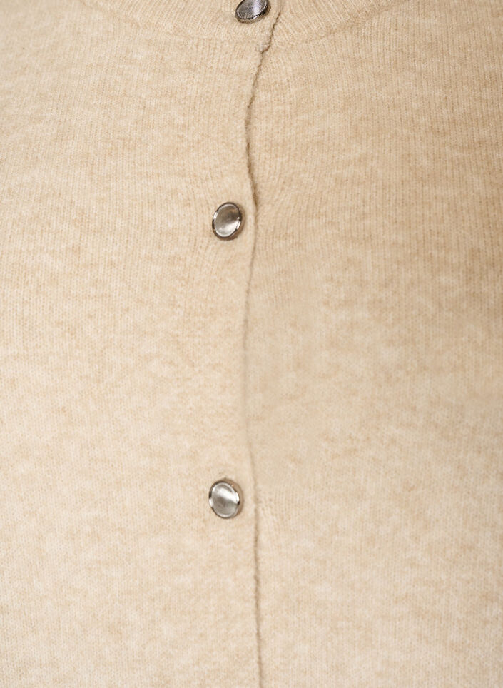Cardigan en maille avec manches courtes, Beige, Packshot image number 2