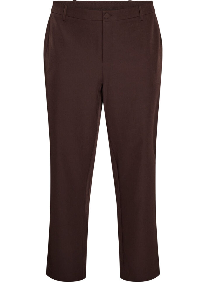 Pantalon avec poches et jambes droites, Marron, Packshot image number 0