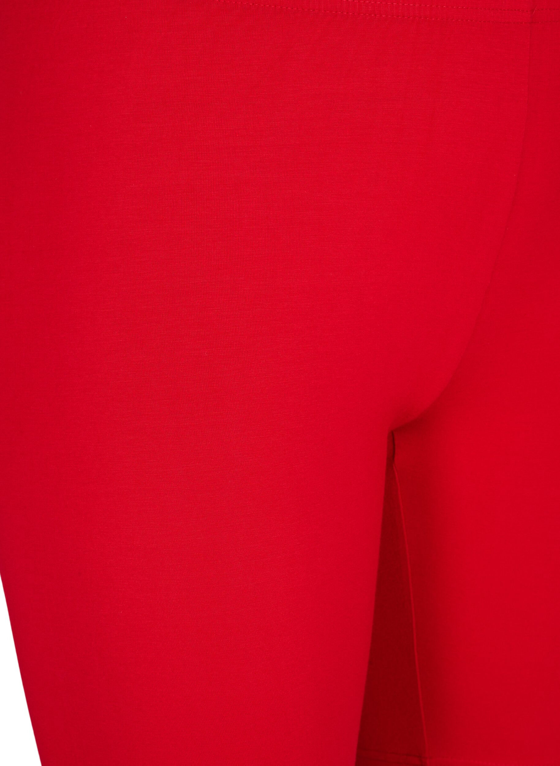 Zizzi Short cycliste de base de couleur unie, Rouge, Packshot image number 2
