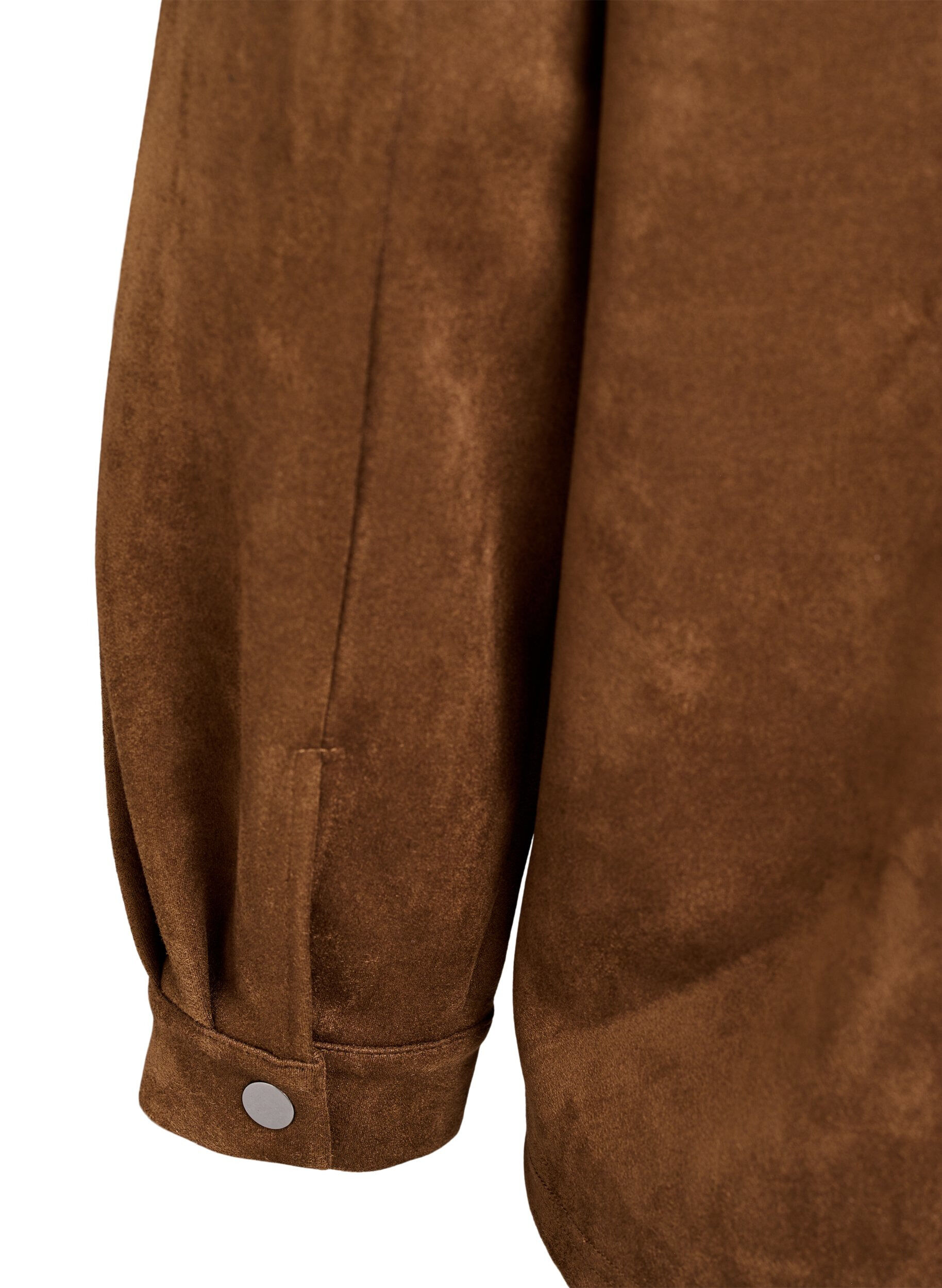 Zizzi Chemise en faux daim, Marron, Packshot image number 3