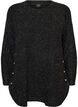 Blouse longue en maille avec boutons boule, Gris anthracite, Packshot image number 0