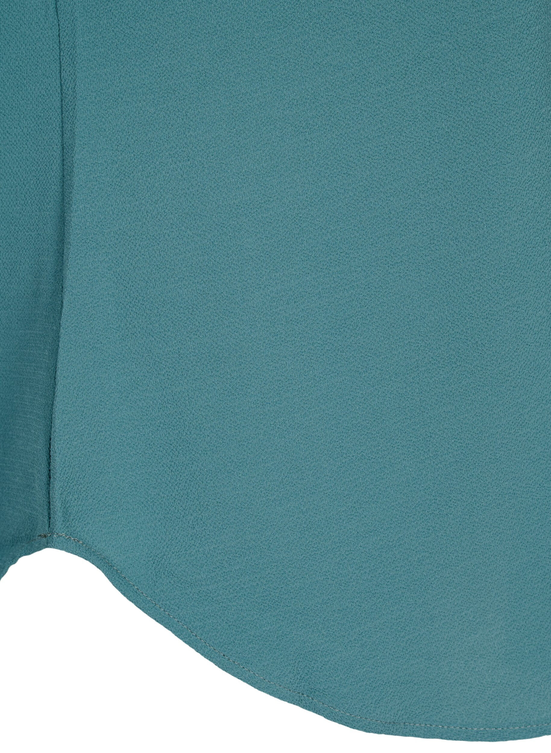 ZizziBlouse &agrave; manches courtes et encolure ronde, Vert fonc&eacute;, Packshot image number 3
