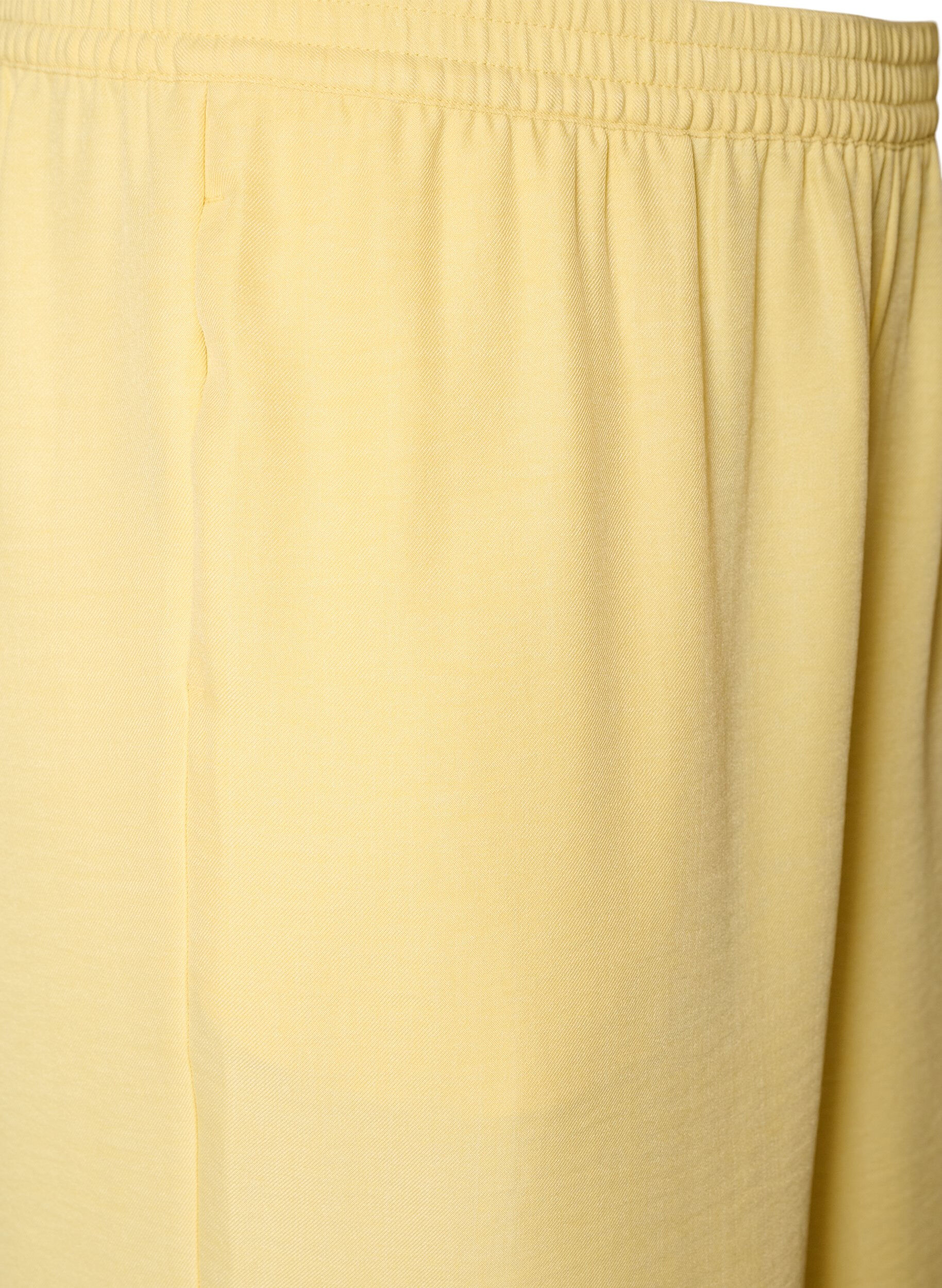 ZizziPantalon ample avec ceinture &eacute;lastique et poches, Jaune clair, Packshot image number 2