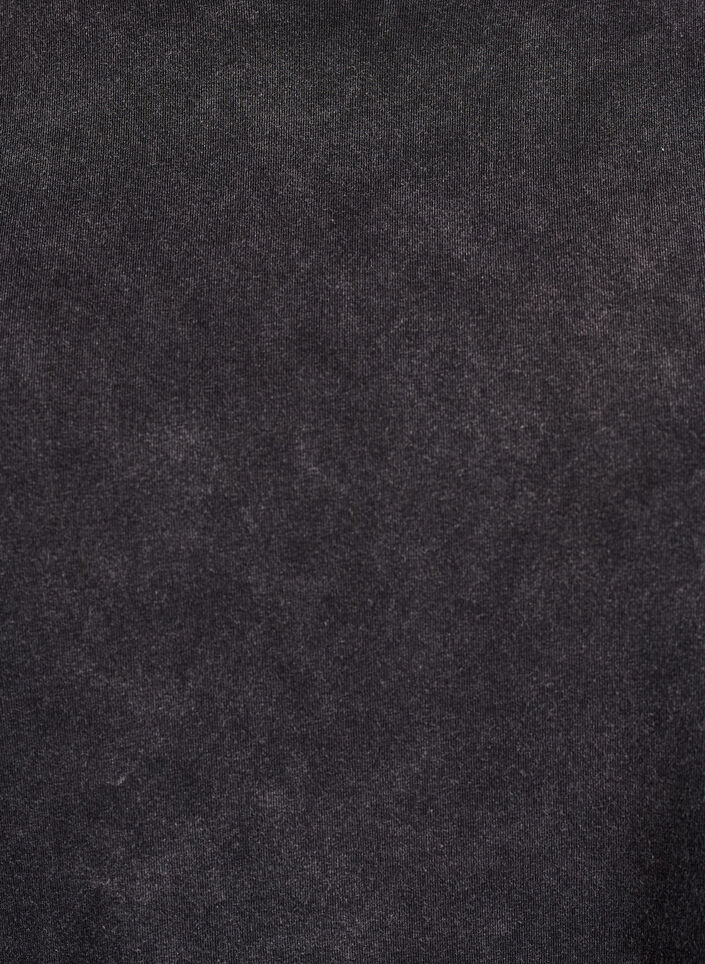 T-shirt sportif en coton avec effet d&eacute;lav&eacute;, Noir, Packshot image number 2