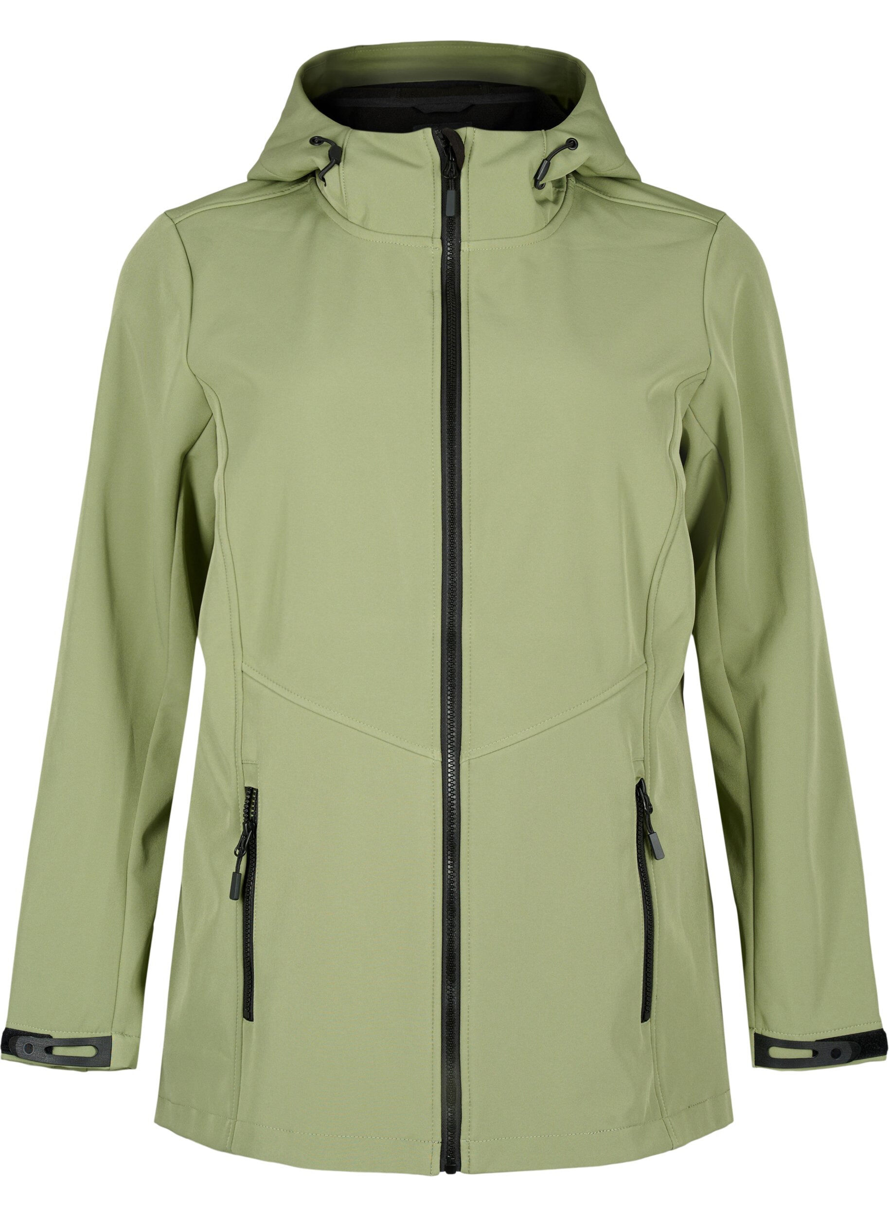 Zizzi  Veste softshell courte avec des poches, Oil Green, Packshot image number 0