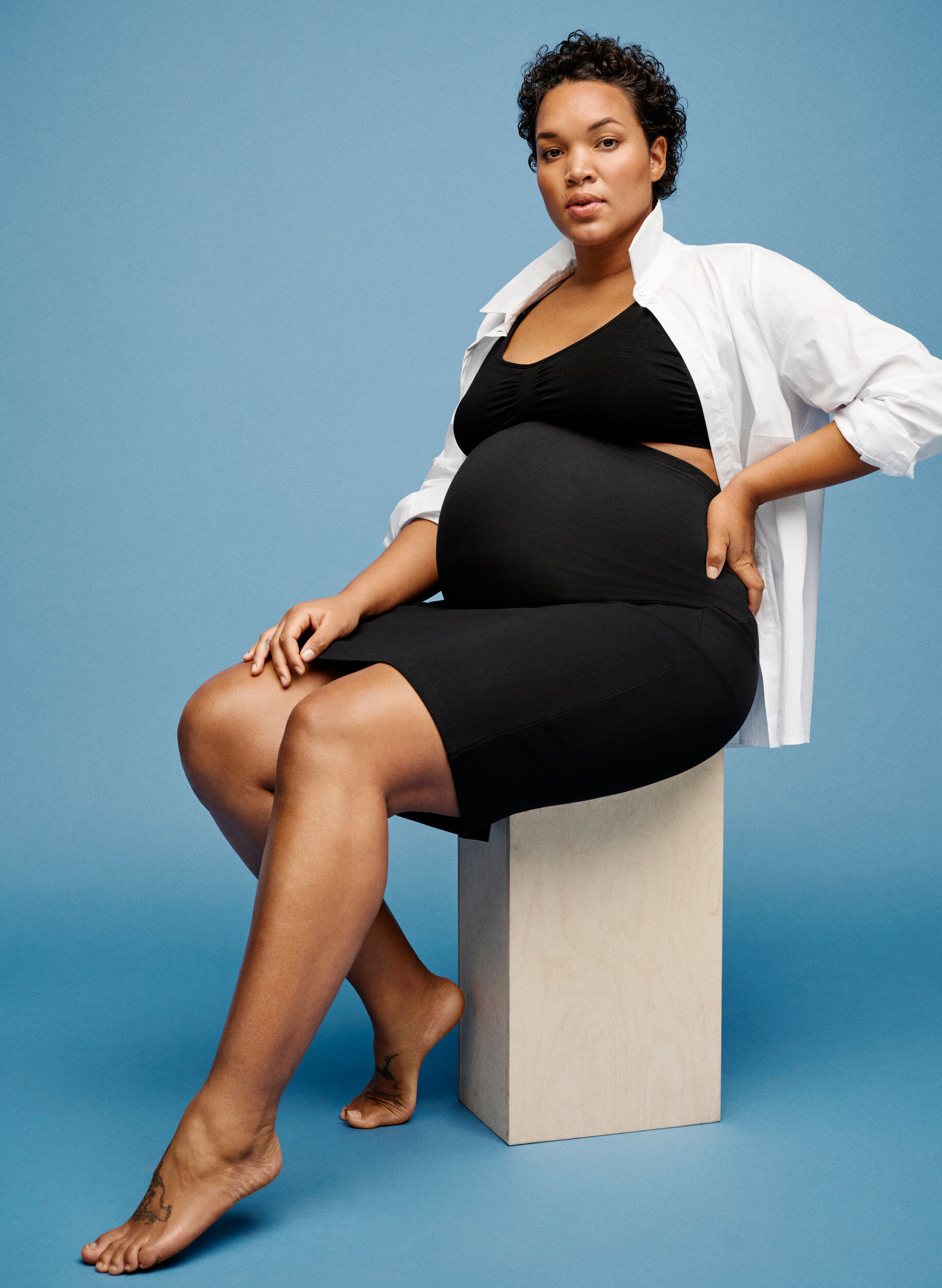 Zizzi Jupe de maternit&eacute; moulante, Black, Image image number 0