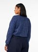 Blouse en jersey avec col en V et manches longues, Bleu, Model image number 2