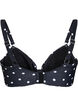 Haut de bikini avec armatures et imprim&eacute;, Noir, Packshot image number 1