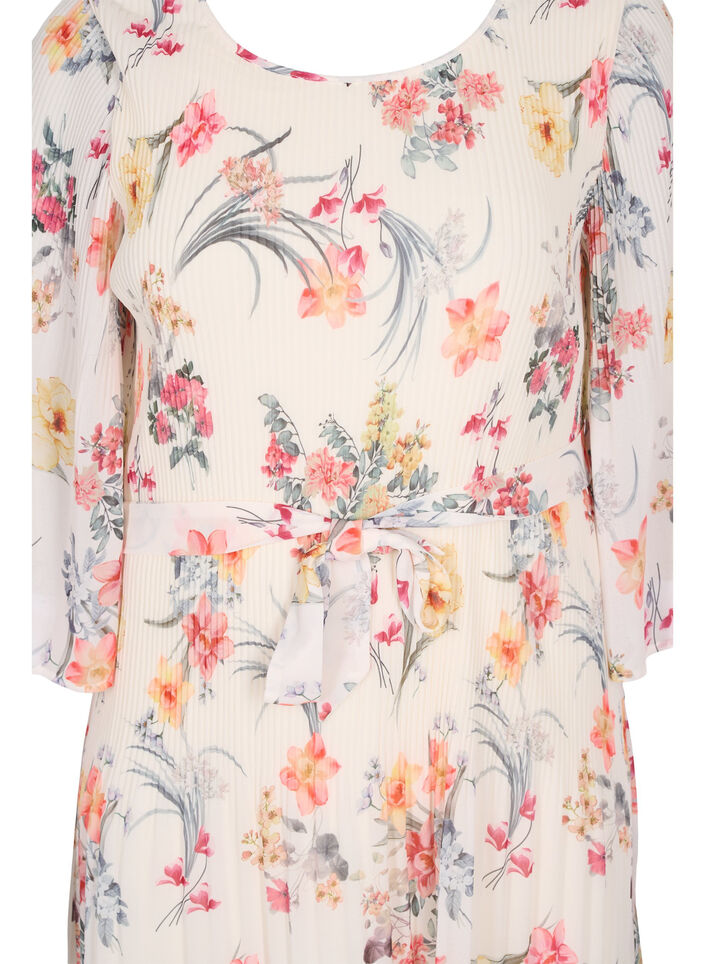 Robe plissée imprimée avec lien à nouer, Sugar Swizzle Flower, Packshot image number 2