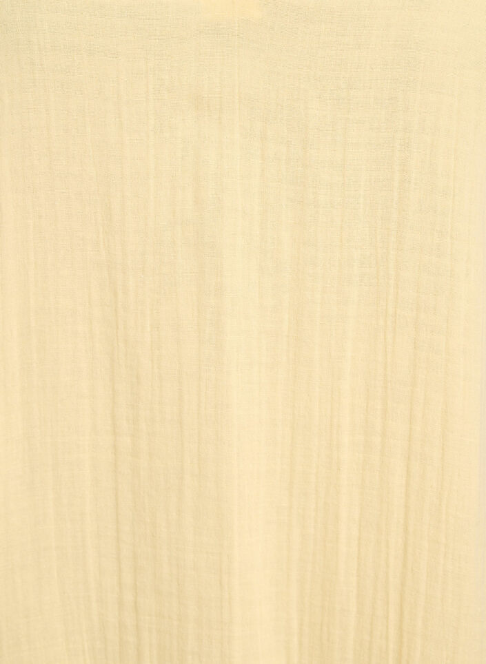 Robe courte &eacute;vas&eacute;e en mousseline de coton, Jaune clair, Packshot image number 2
