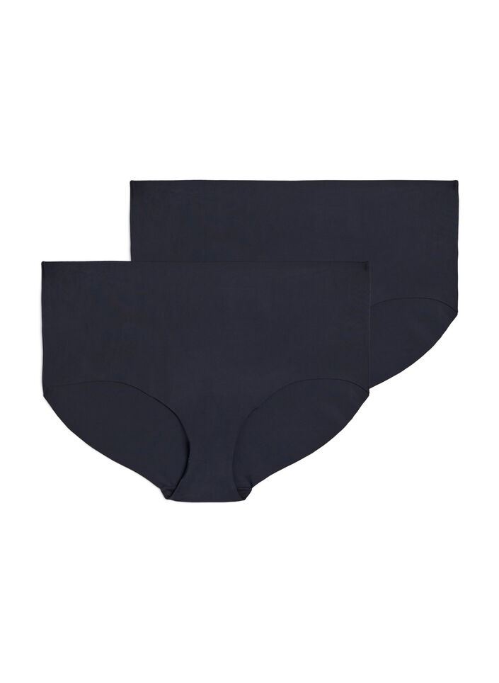 Lot de 2 culottes sans coutures, Noir, Packshot