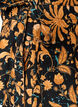 Blouse fleurie en coton avec lien &agrave; nouer, Orange, Packshot image number 3