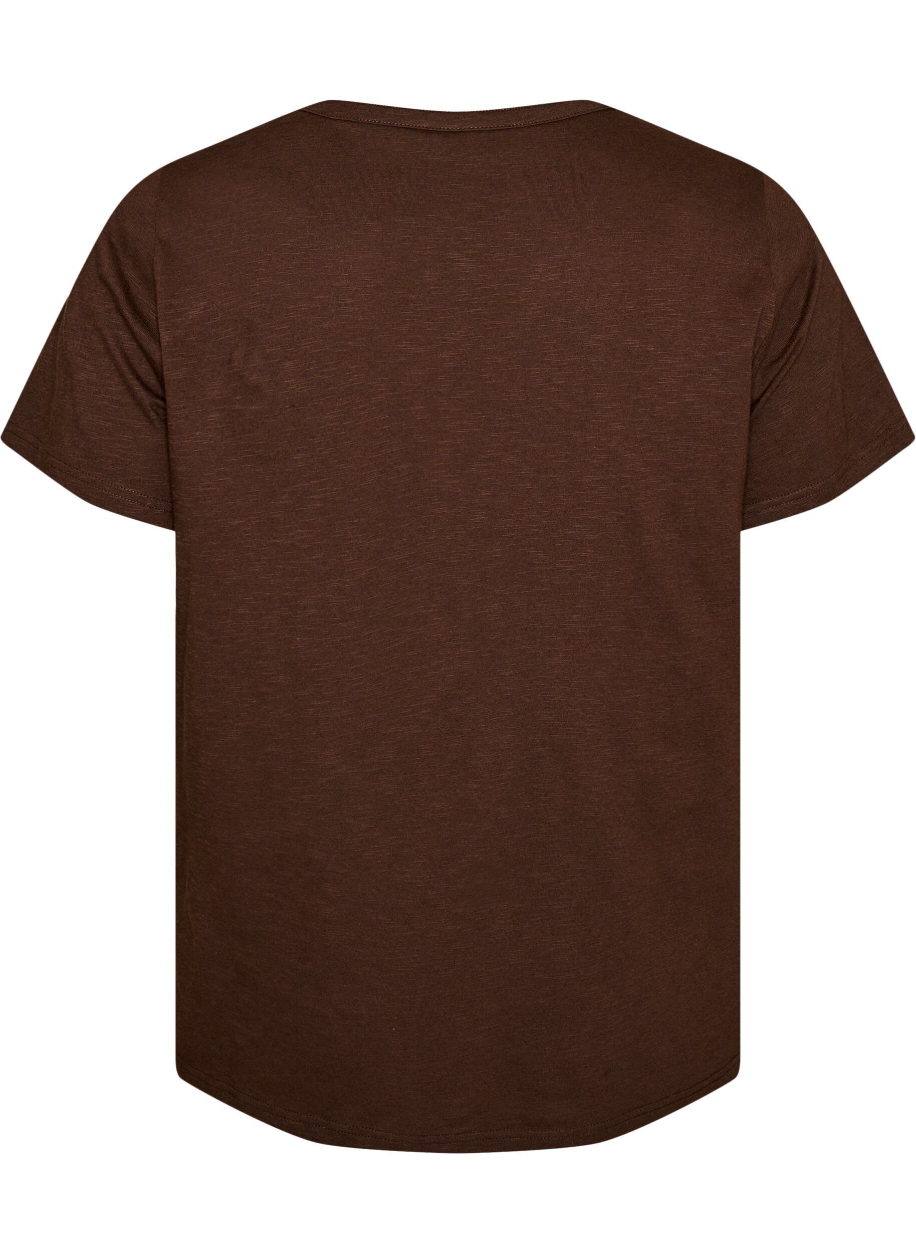 ZizziT-shirt dot&eacute; de boutons, Marron, Packshot image number 1