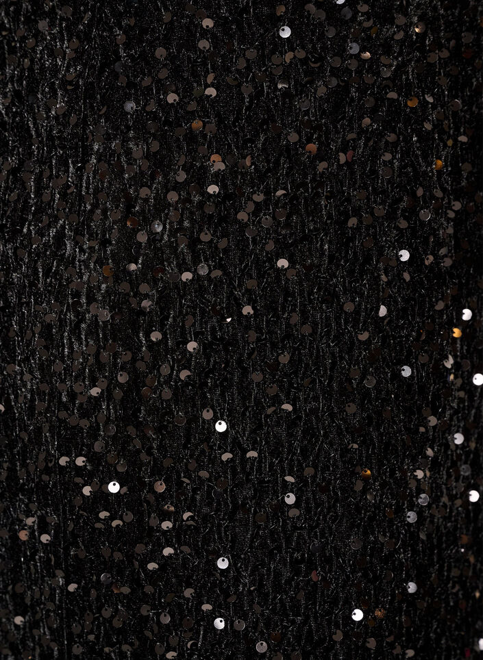 Jupe midi avec sequins et fentes, Noir, Packshot image number 2