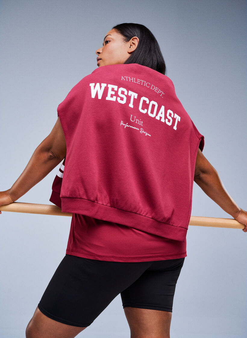 T-shirt de sport couleur unie, Rouge, Image