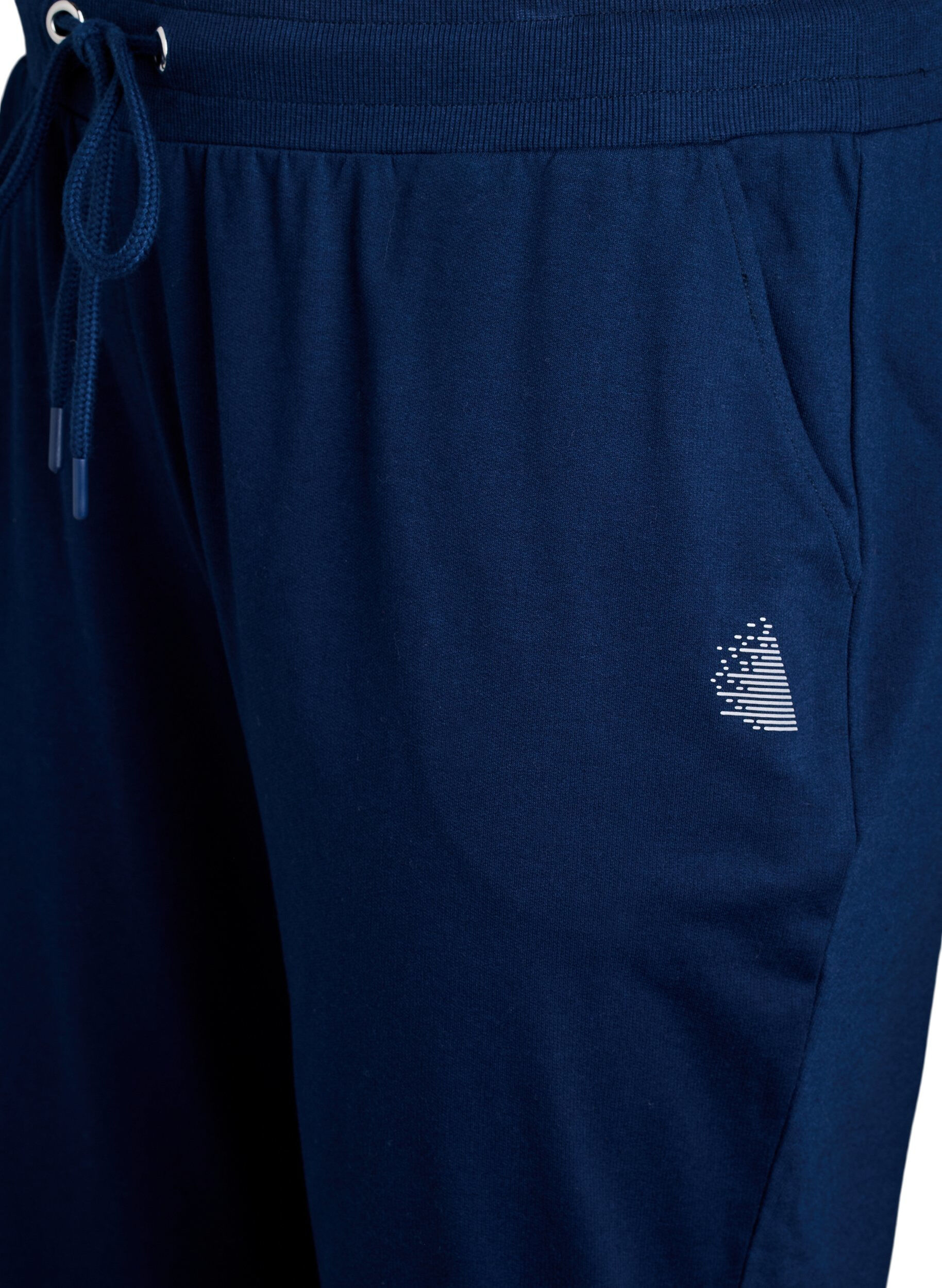 Zizzi Pantalon de surv&ecirc;tement ample avec poches, Bleu, Packshot image number 2