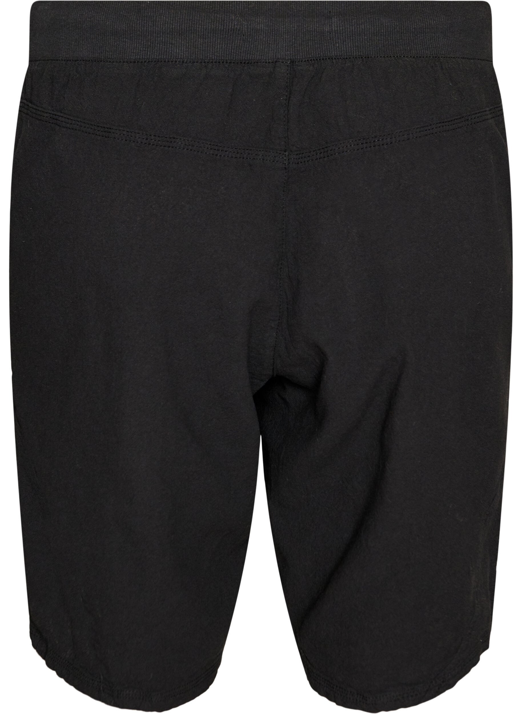 ZizziShort en coton ample avec poches, Noir, Packshot image number 1