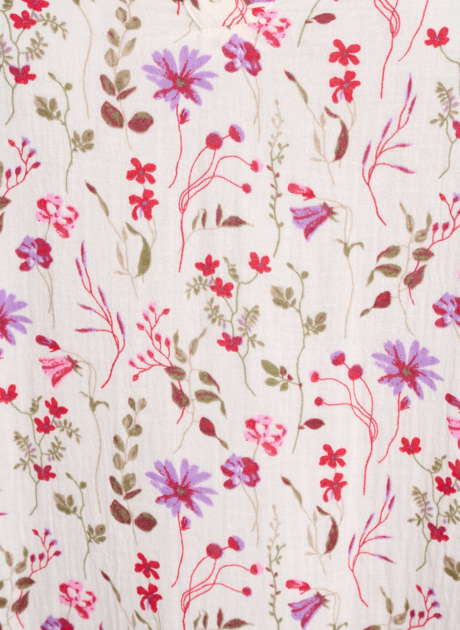 ZizziRobe courte &eacute;vas&eacute;e en mousseline de coton, Beige, Packshot image number 2