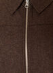 Veste courte avec col de chemise et zip, Marron, Packshot image number 2